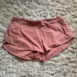 Women's Pink Lululemon Speed Up Shorts